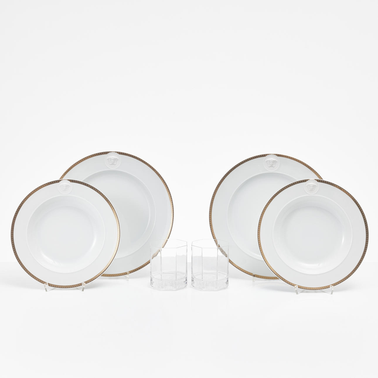 VERSACE, “Medaillon Méandre d'Or”, “Medusa”, 4+2 dlr, Rosenthal.
