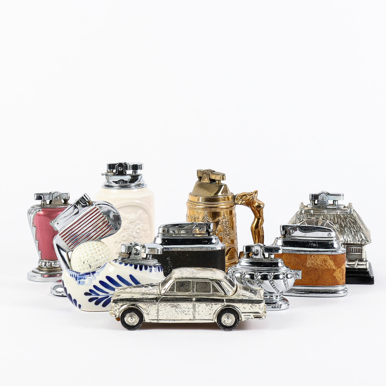 CIGARETTE LIGHTER table lighters, 10 pieces.