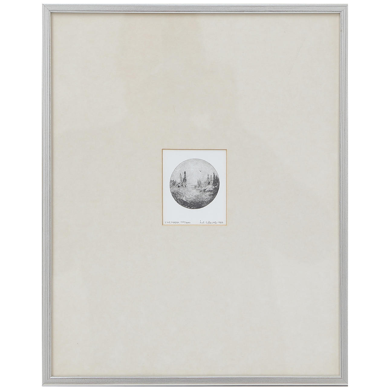 ÅKE SJÖLUND, GRAPHIC SHEET “ENEMARK” 103/200, SIGNED, DATED.