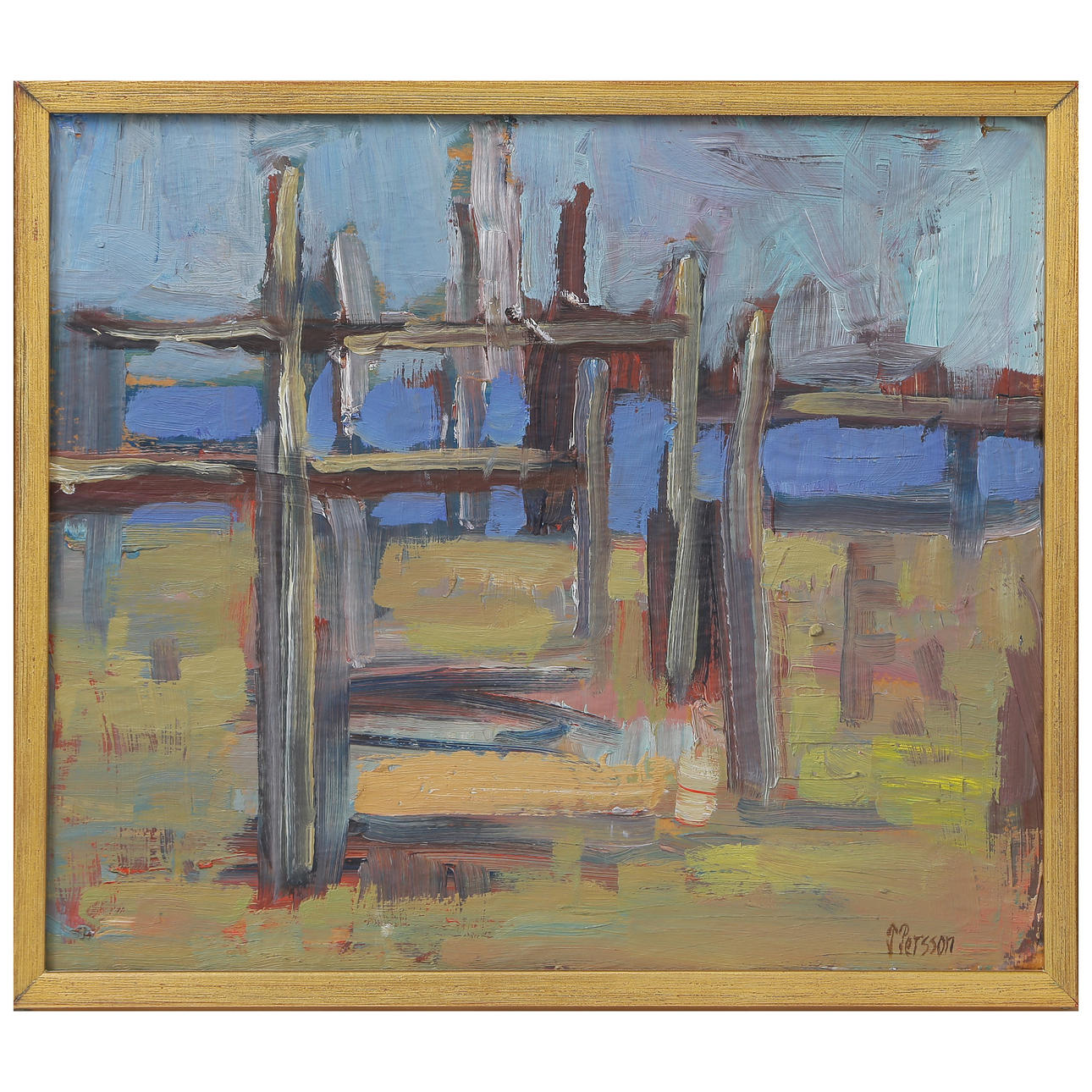 TORSTEN PERSSON. “FROM THE PAST TIME” OIL ON CANVAS, SIGNED.