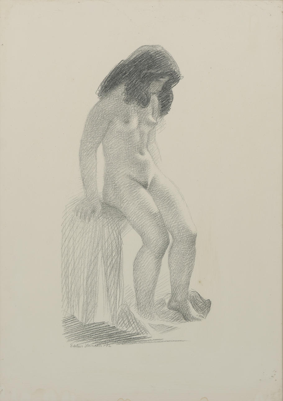 AAGE SIKKER HANSEN (1897-1955). Model studio, lithographically printed.