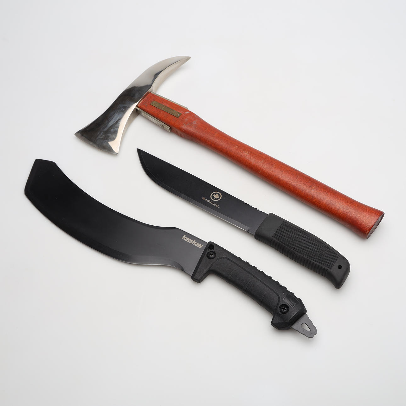 FEUERAXT UND MESSER, 3 Stück.