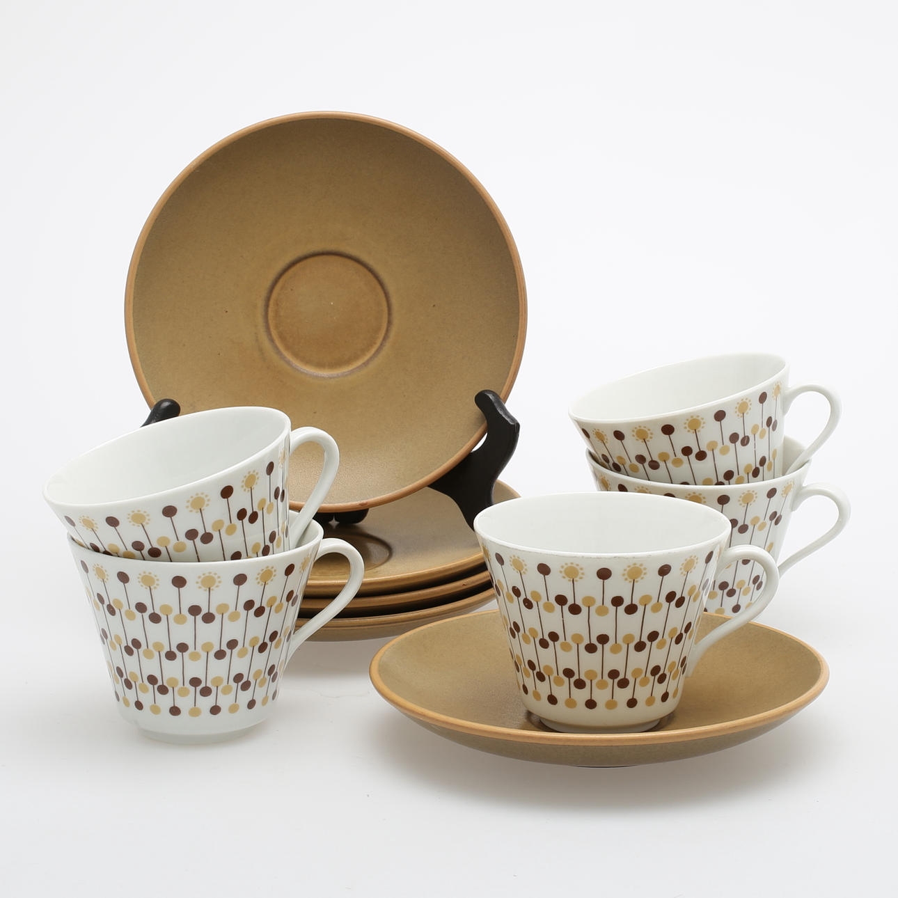 KOPPAR med FAT, 10 delar, Rörstrand, 1960-tal.