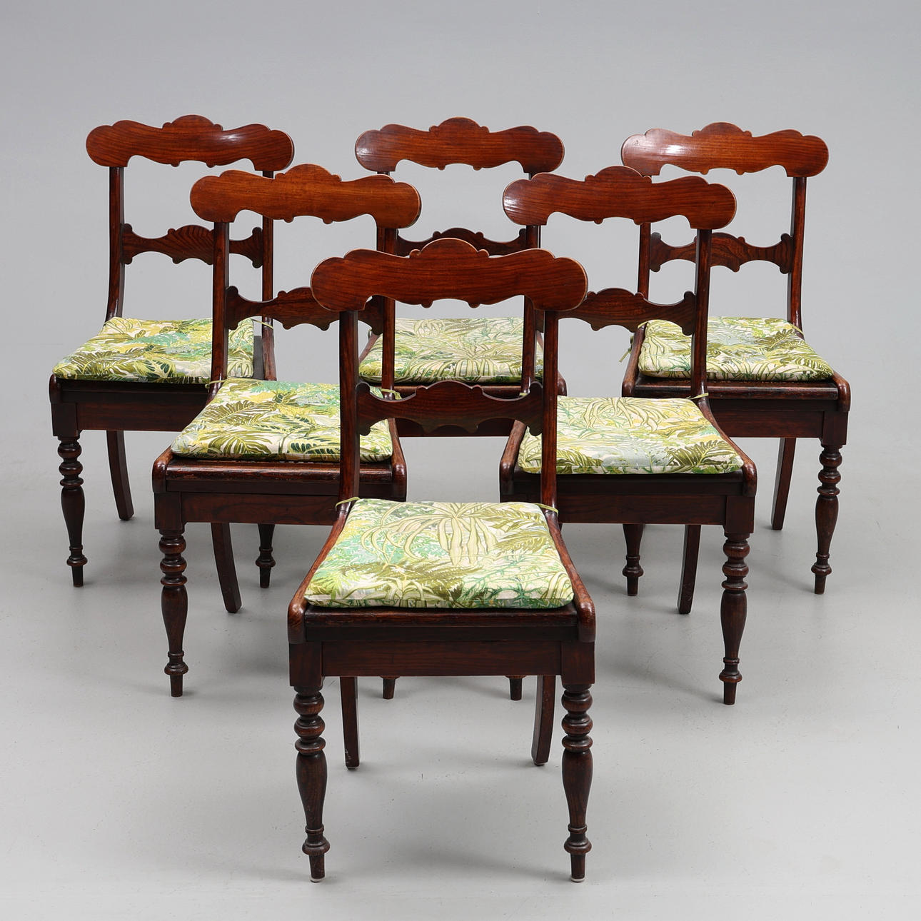 CHAIRS. 6, 19th century.