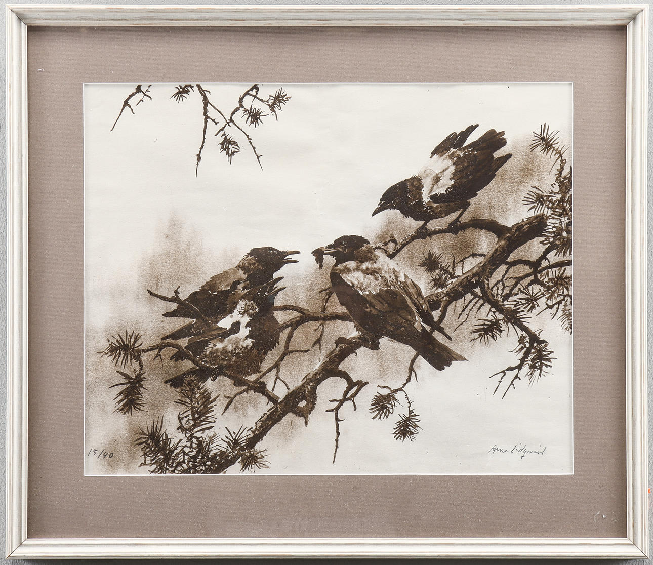 ARNE LINDQVIST lithograph 15/40, signed.