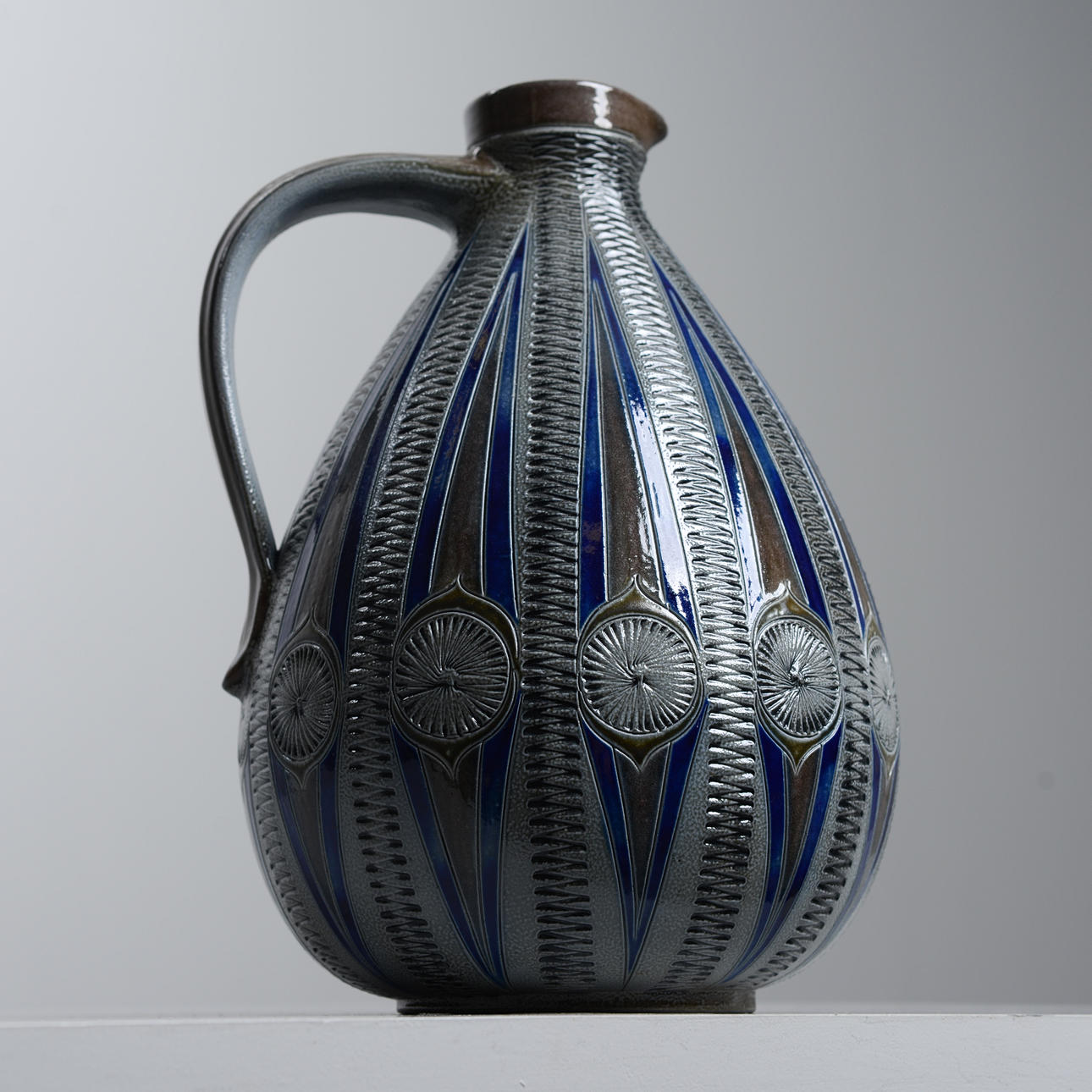 A mug, signed, mid 20th century, Westerwälder Steinzeug.