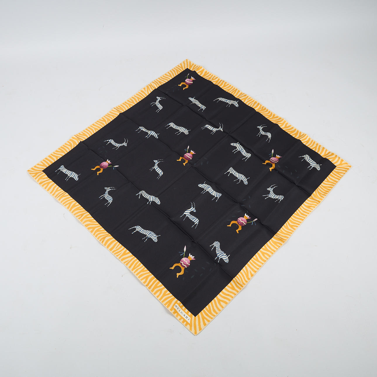 BULGARI, a silk scarf by Davide Pizzigoni.