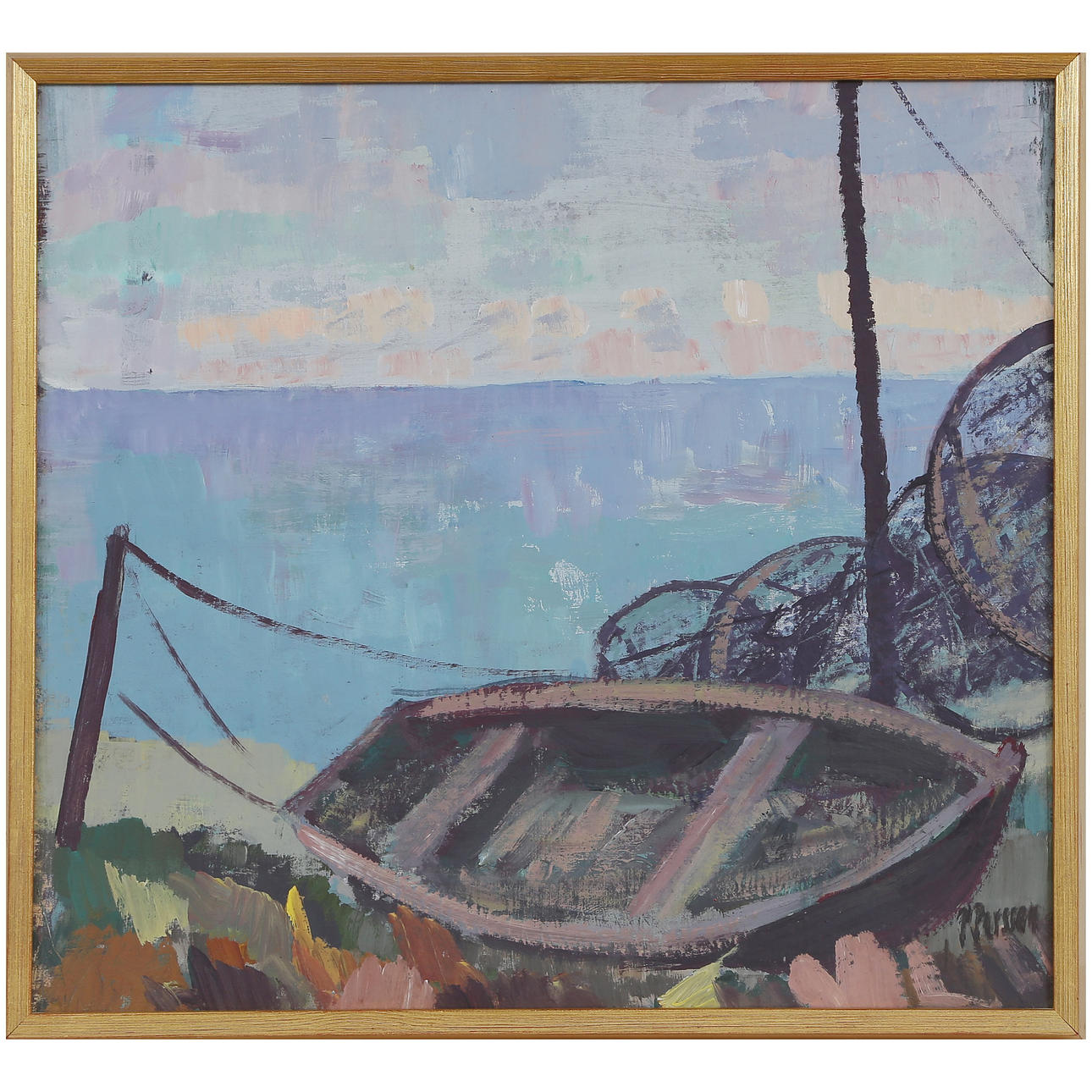 TORSTEN PERSSON, „MORGEN I ÅLEFISKETIDER“, OLIE PÅ LÆRRED.