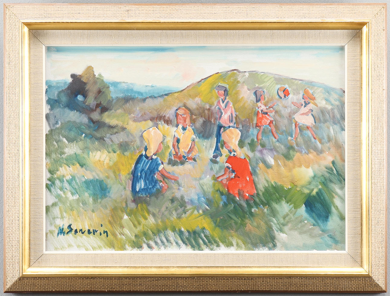 NILS SEVERIN olie på lærred, signeret.