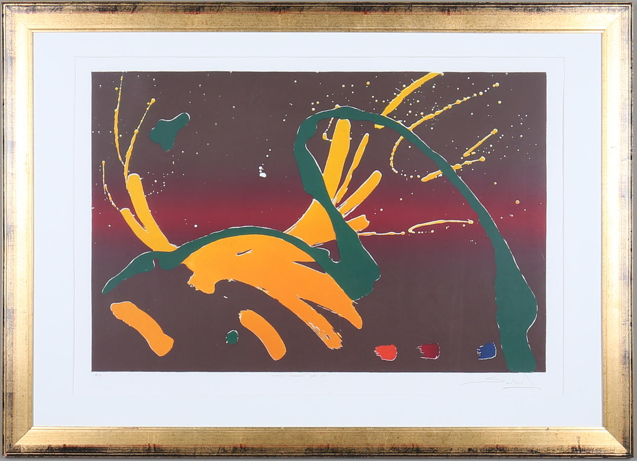 NORBERTO SALES CARLOS. färglitografi, signerad, daterad -91 och märkt PA.