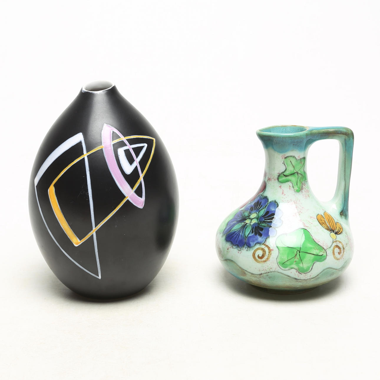 Two ceramic vases, Netherlands.