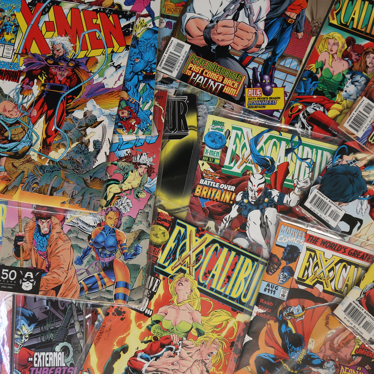 COMIC BOOKS a 110 pcs, mostly X-Men and Excalibur.