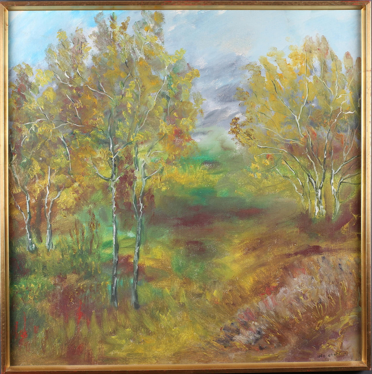 ELSA CASTELLO. "Tidig höst", olja på duk, signerad.