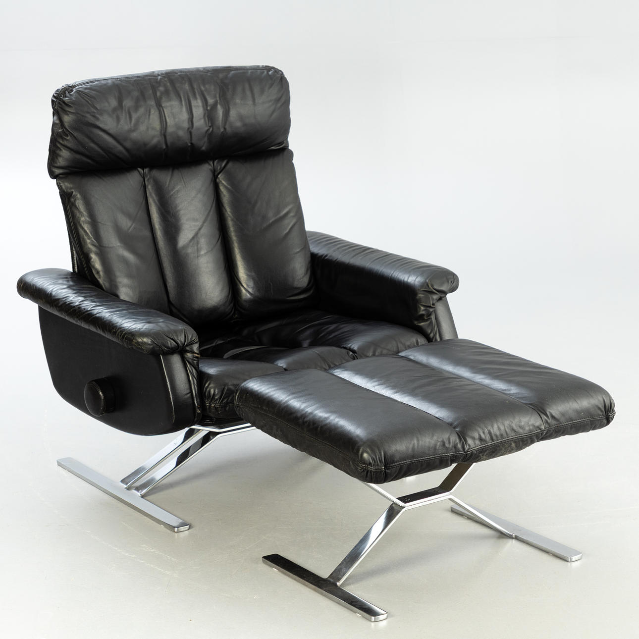 Relax Sessel / Lounge Sessel mit Hocker, 2. Hälfte 20. Jh.