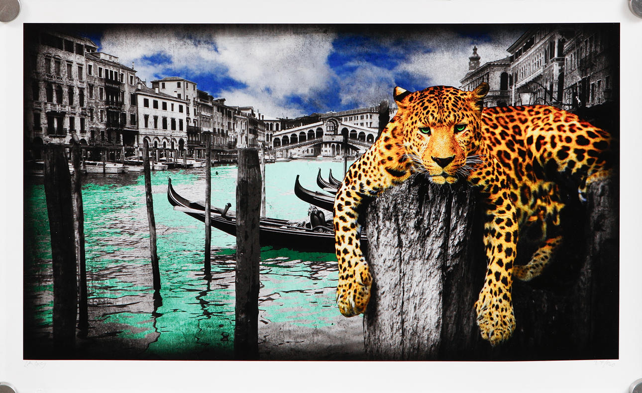 LARS TUNEBO. “Hanging in Venice”, digital print, signed and numbered 27/50.