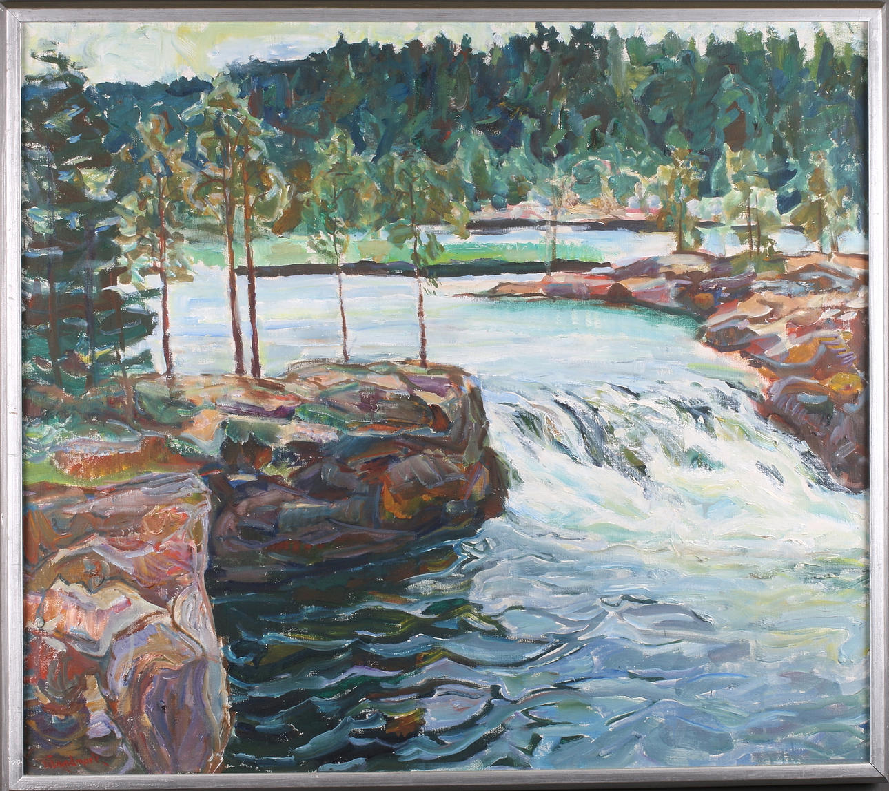 RUNE LUNDMARK. Vindelälven, signerad.