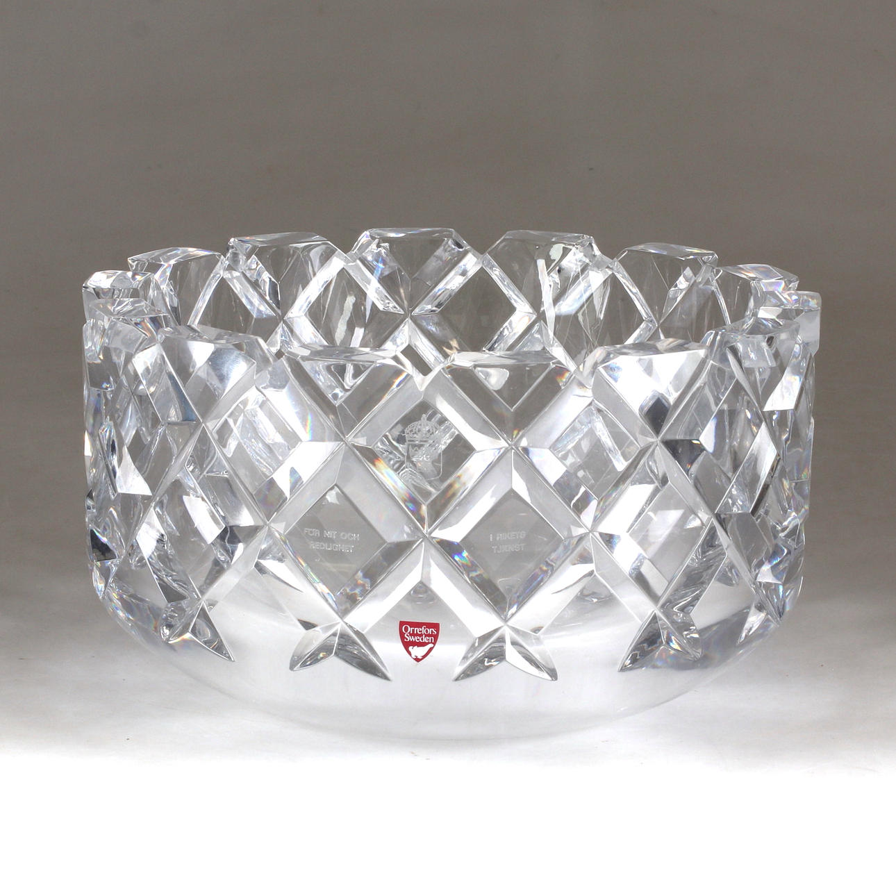 GUNNAR CYRÉN. Kulho, lasi, ”Sofiero”, Orrefors.