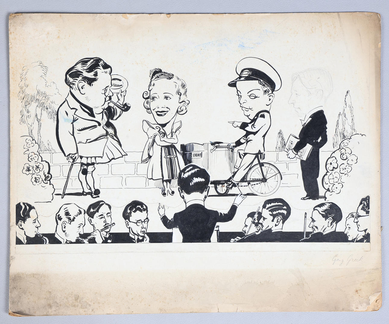 'GOING GREEK' ILLUSTRATION.