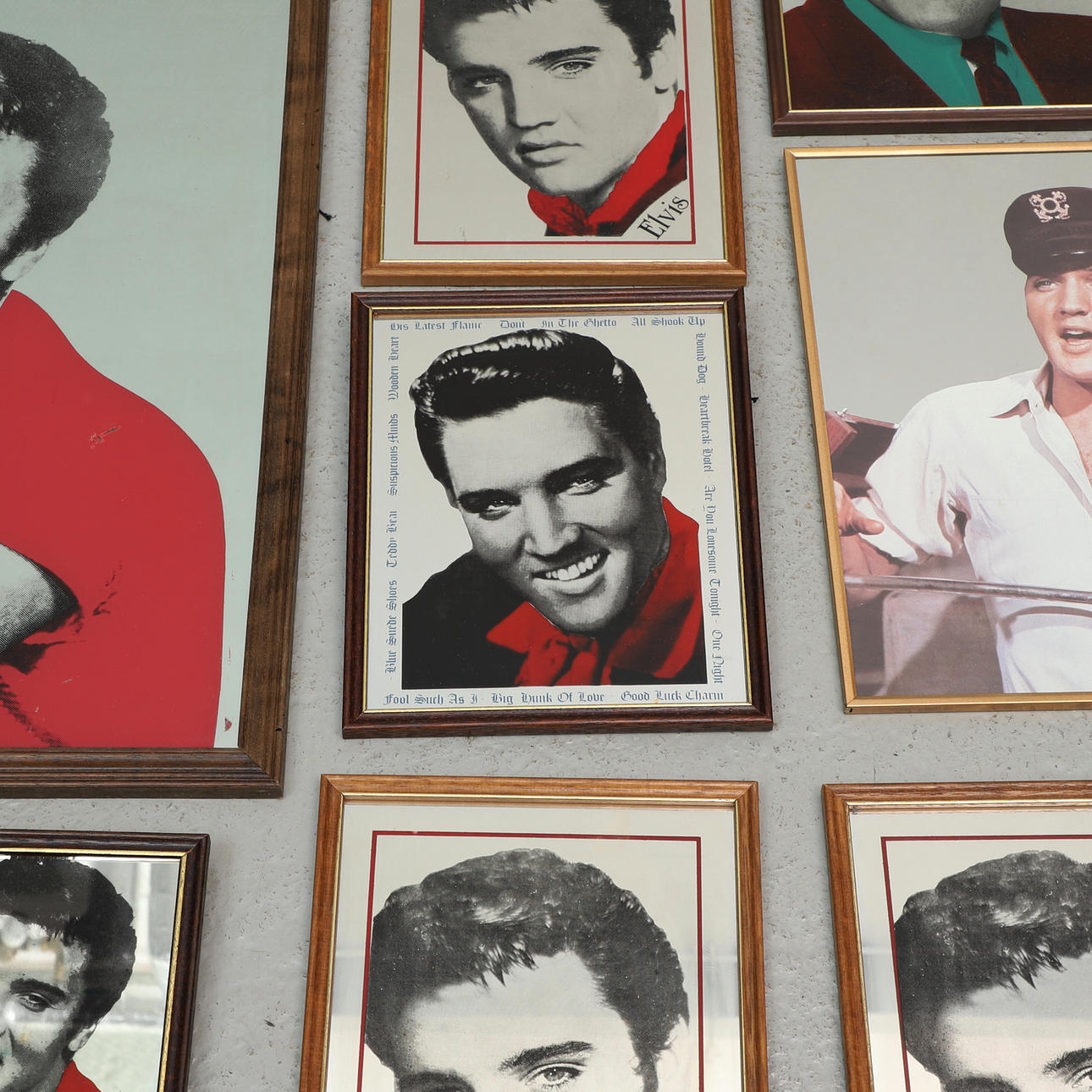 ELVIS PRESLEY, 10 st tavlor / speglar.