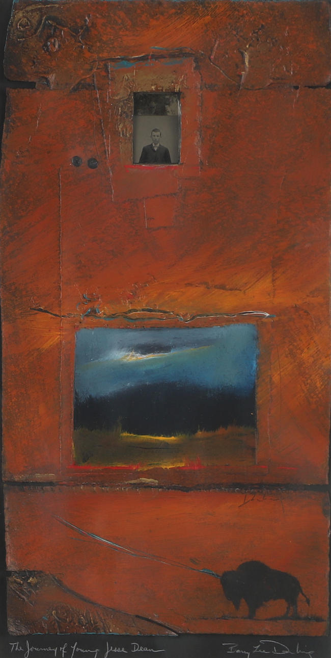BARRY LEE DARLING. Composition, mixed media, signed.