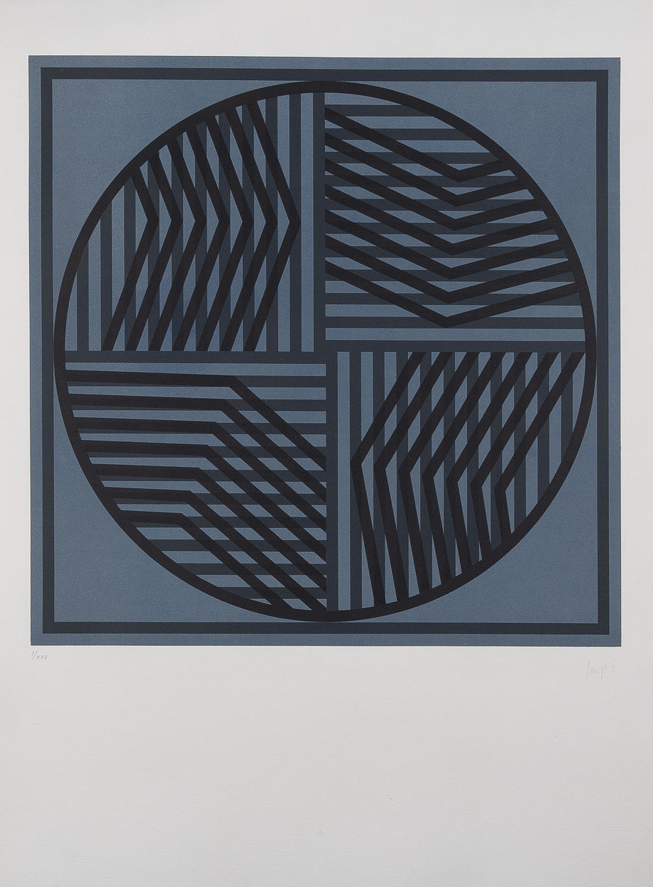 EUSEBIO SEMPERE. “Serie Composiciones”, lithography, oramat leaf.