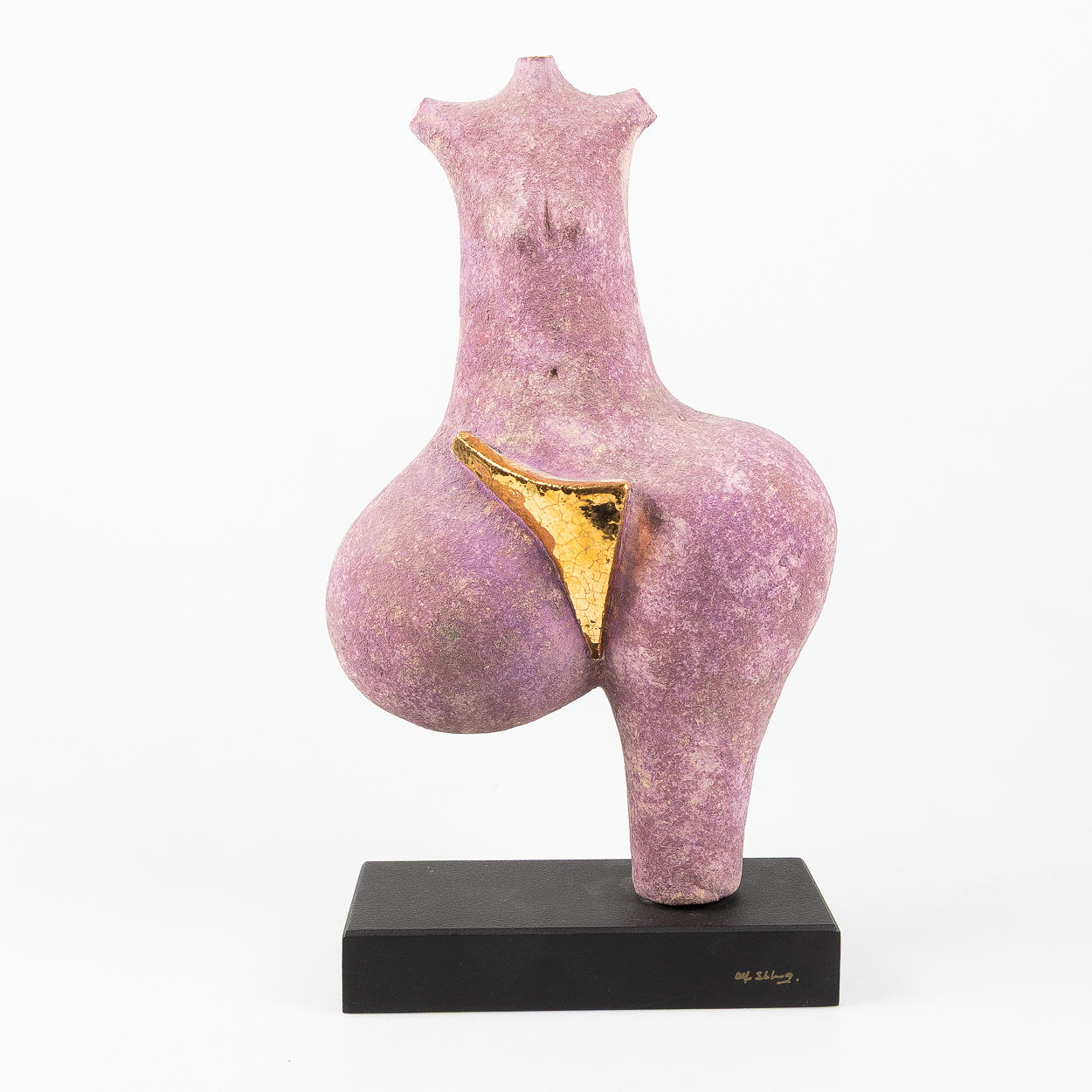 ALF EKBERG. Torso, sculpture, ceramic, signed.