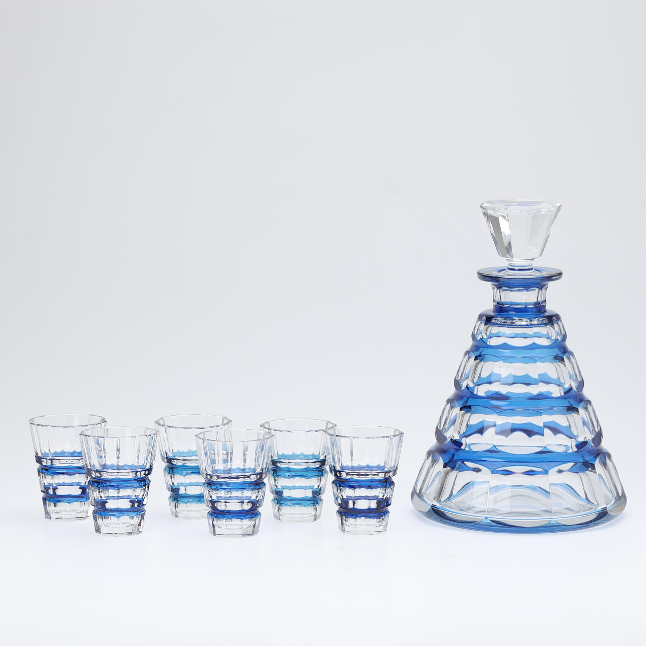 Val Saint Lambert, likørsæt af krystal (7).