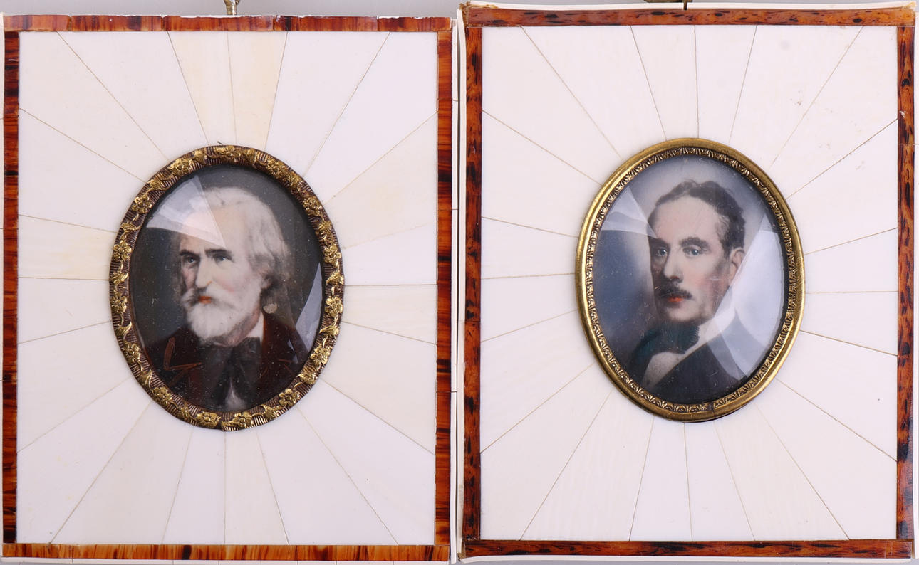 OIDENTIFIERAD KONSTNÄR. Miniature paintings, 2 pcs.