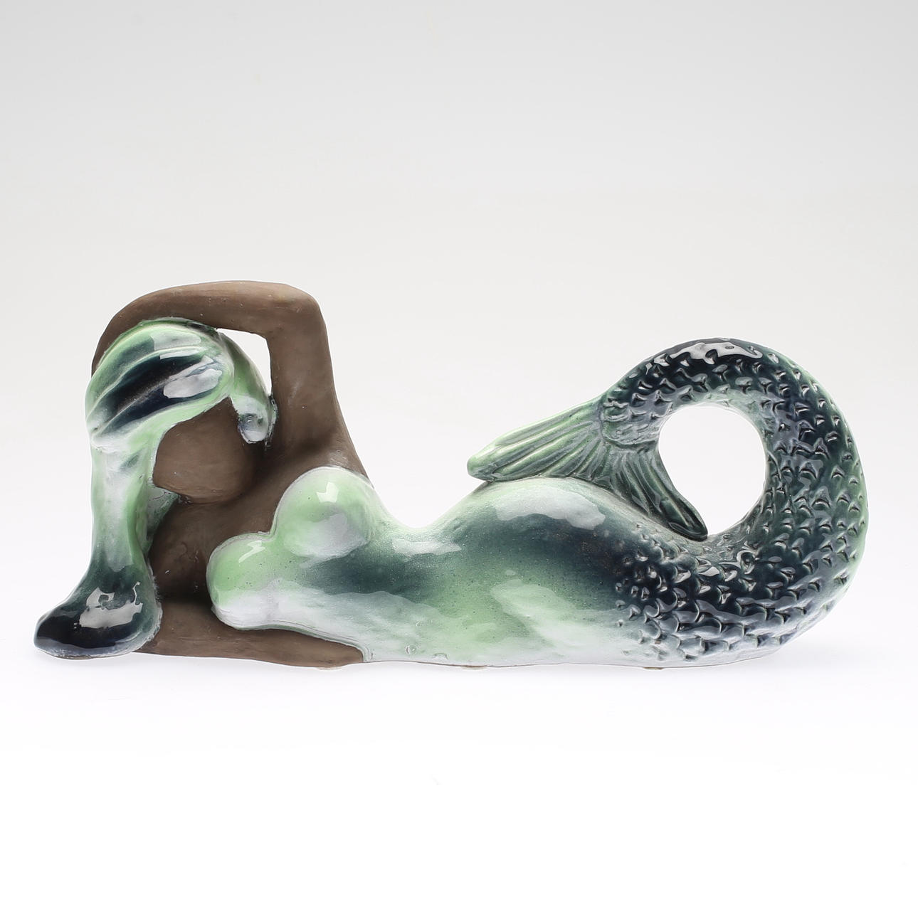 FIGURIN, i form av sjöjungfru, Stina Norrman, Norrmans Keramik.