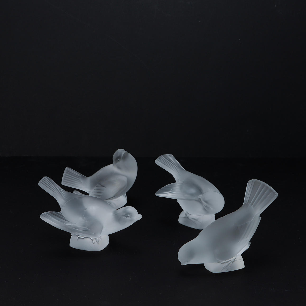 FIGURINER, 4 stk. Lalique, Frankrig.