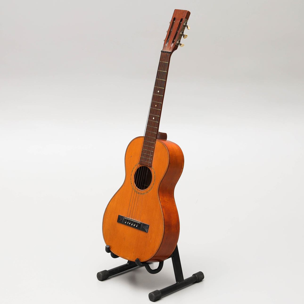 HERMAN CARLSSON LEVIN. acoustic guitar, parlor model, intarsia around ...