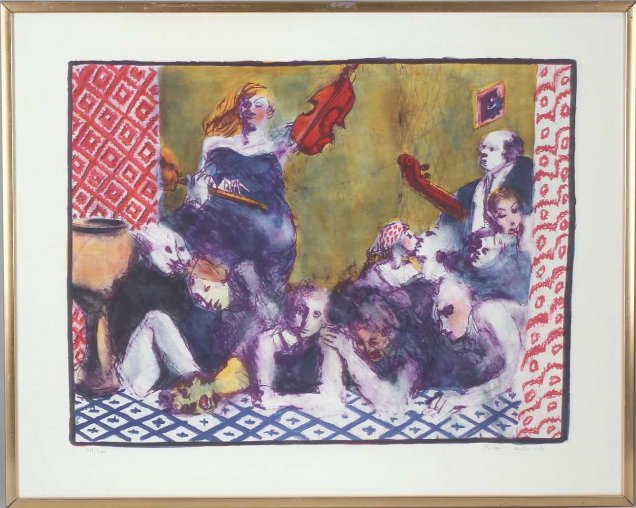 PETER DAHL. Figure composition, lithograph, signed and numbered 212/260.