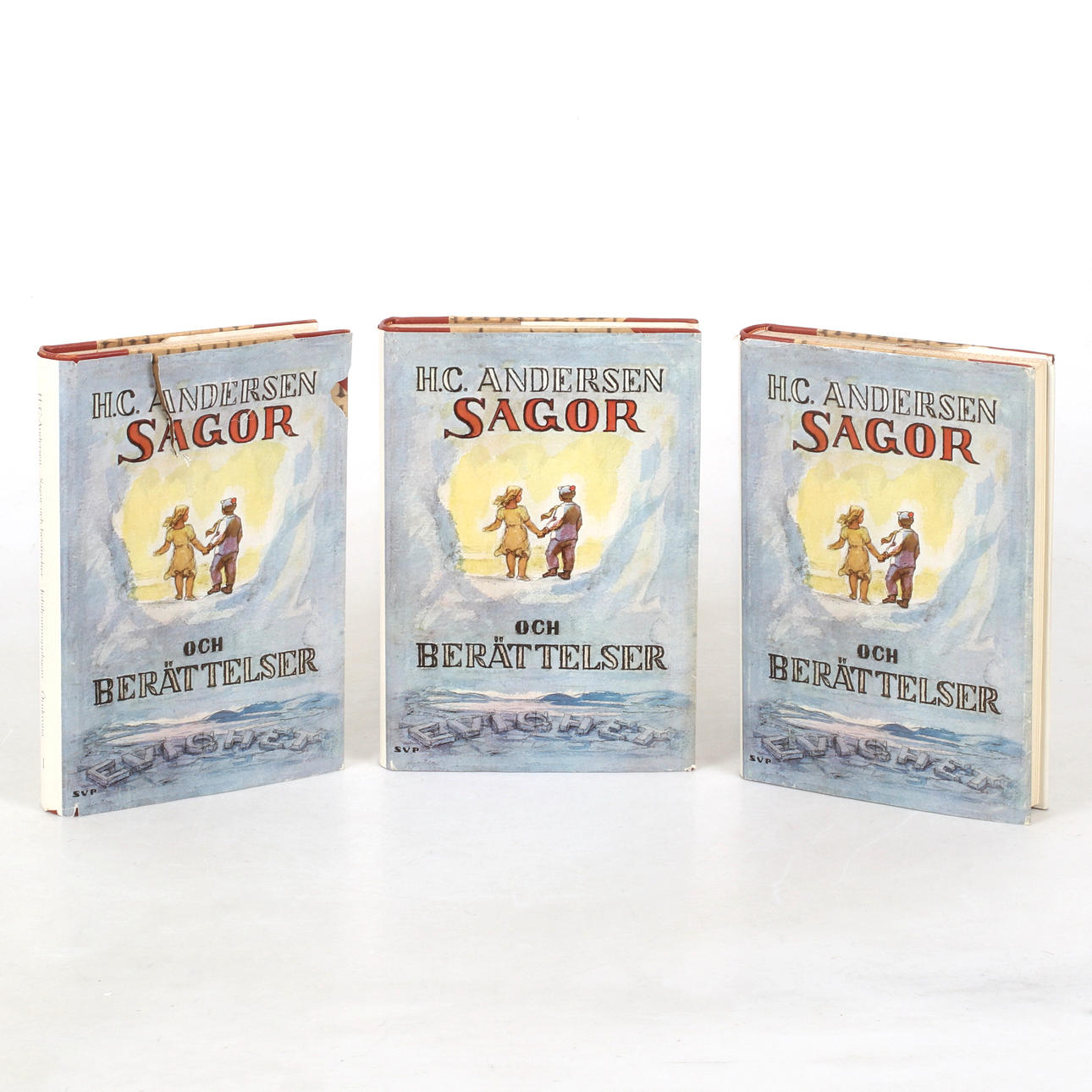 A set of three books, “Sagor och”, Jubileumsupplagan, HC Andersen, Eagle Crown, 1955.