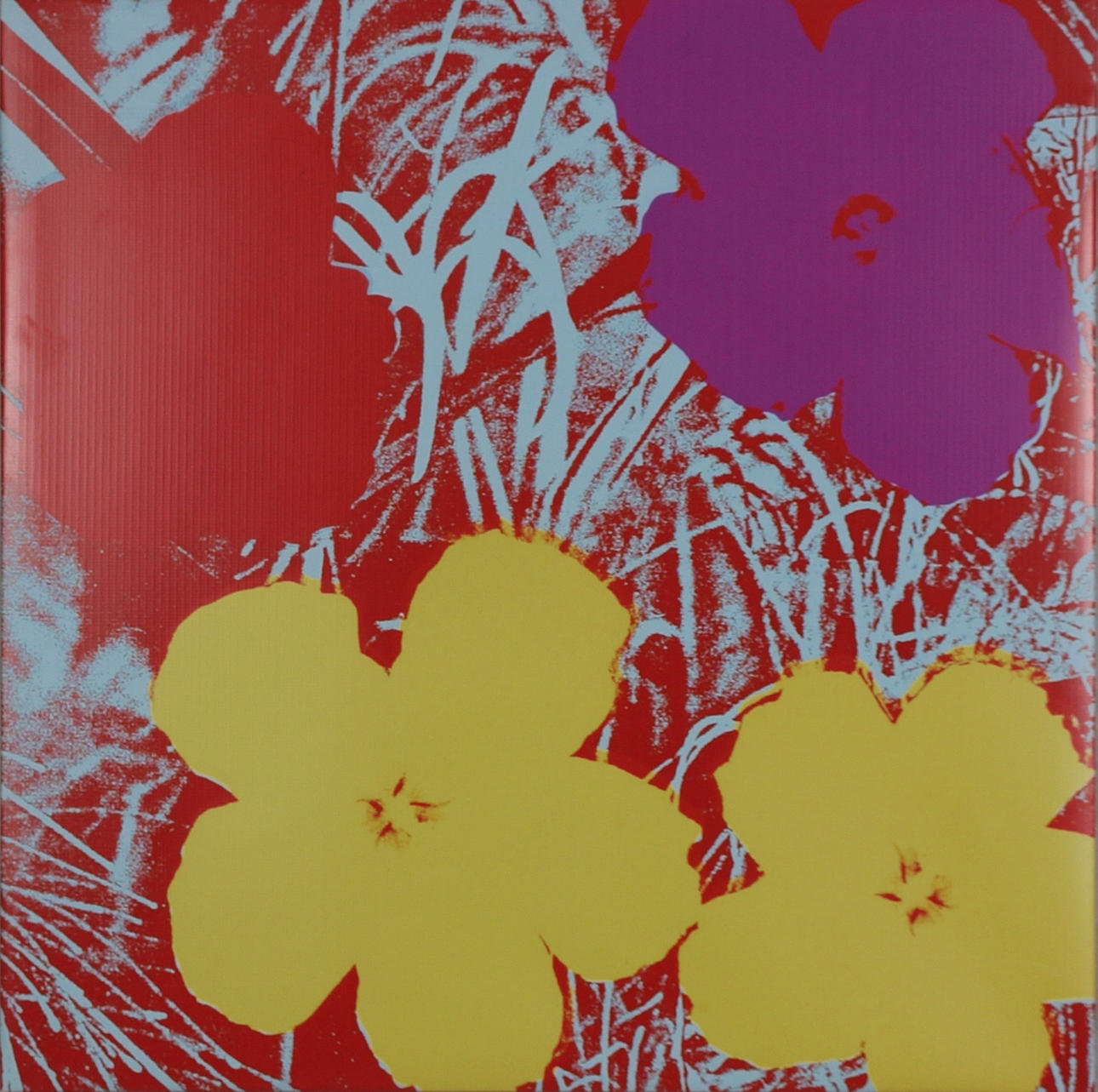 WARHOL, ANDY. Efter. - „Blomster“, akryltryk på glat plast.