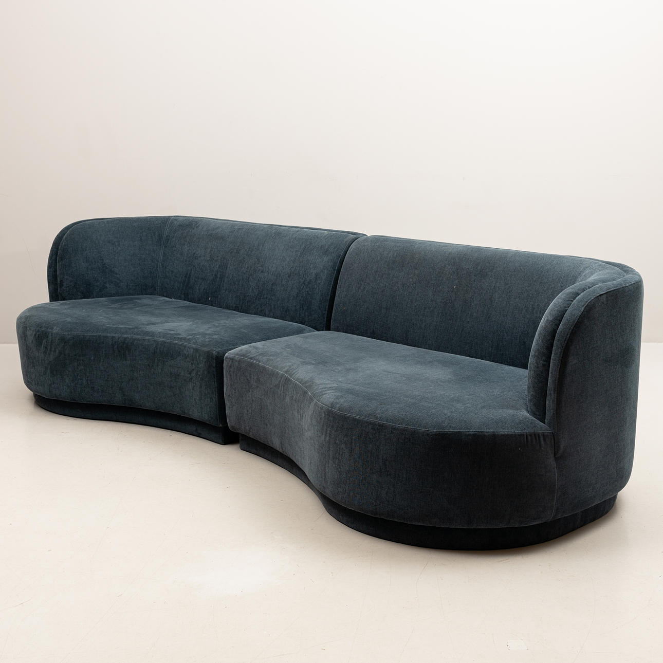 SOFA/MODULAR SOFA, i 2 stykker, Sofacompany, blå polstring, moderne.