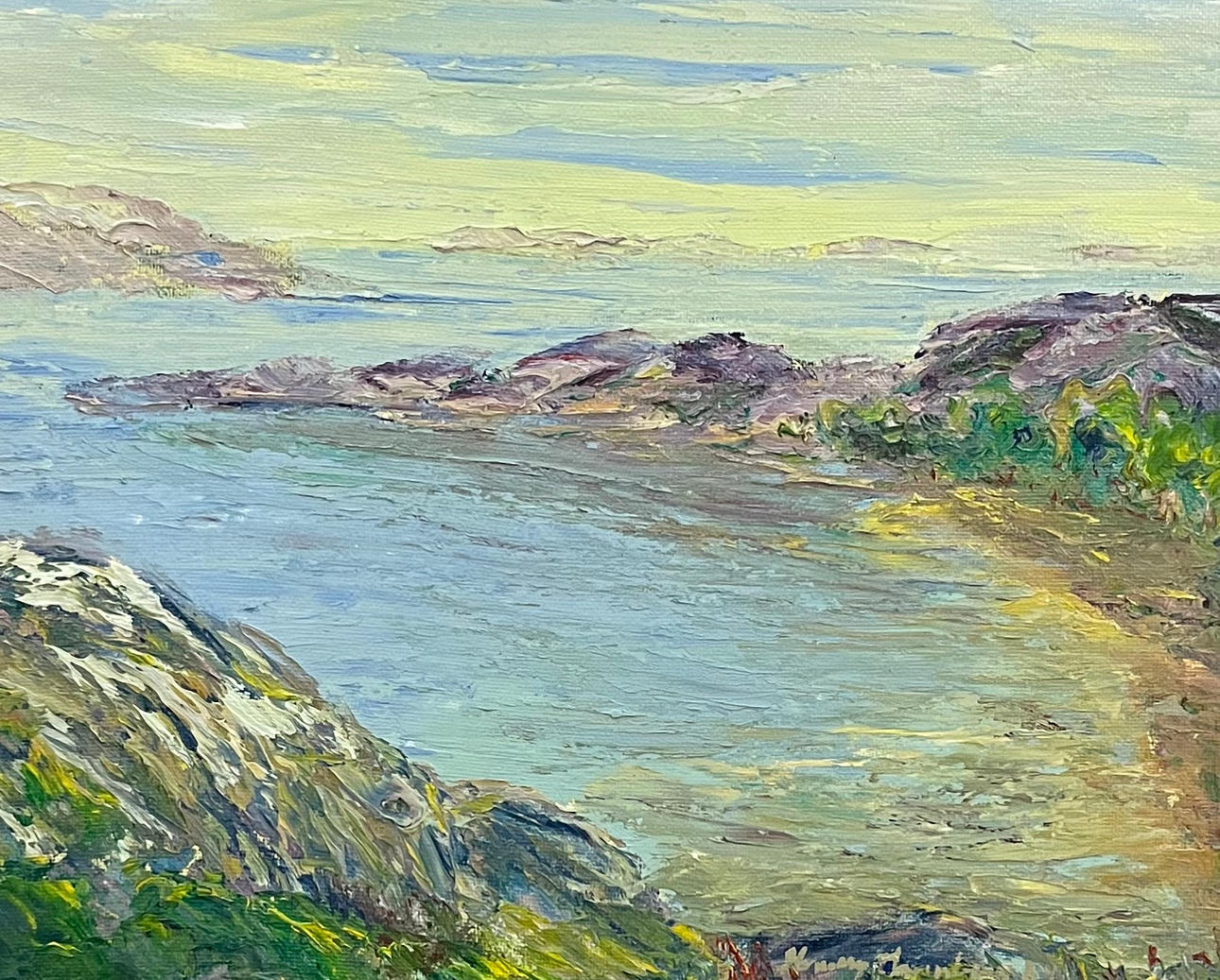 HEMERY THUNBERG. Archipelago Landscape. Oil on panel, signed and dated Hemery Thunberg 84.