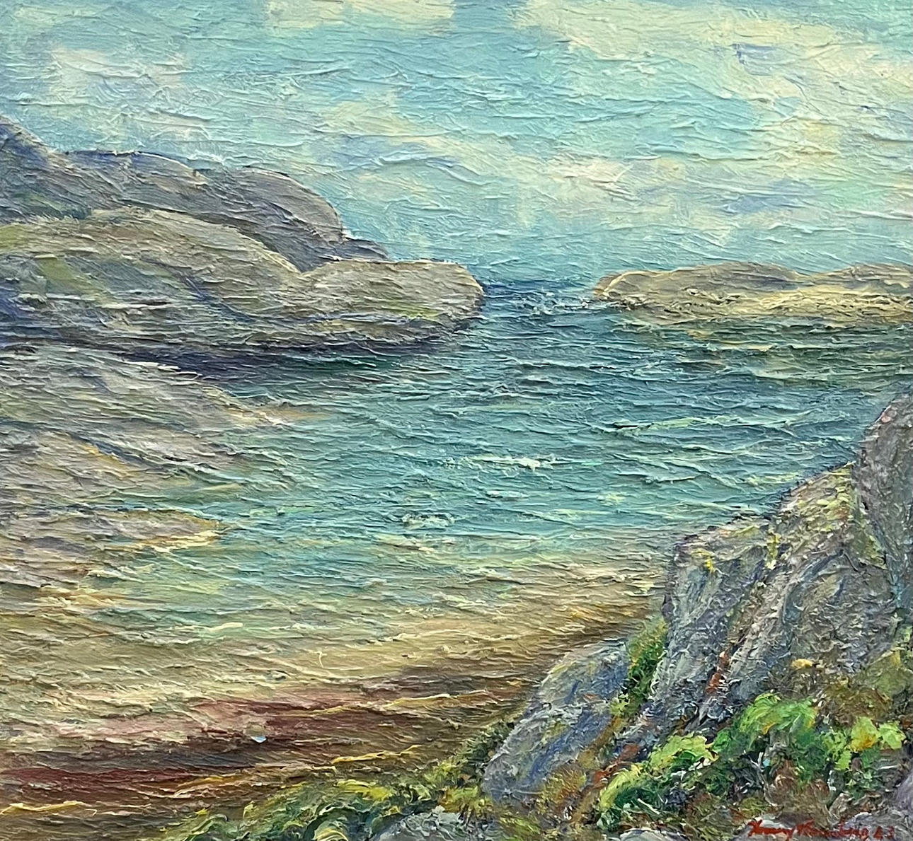 HEMERY THUNBERG. Archipelago Landscape. Oil on panel, signed and dated Hemery Thunberg 83.