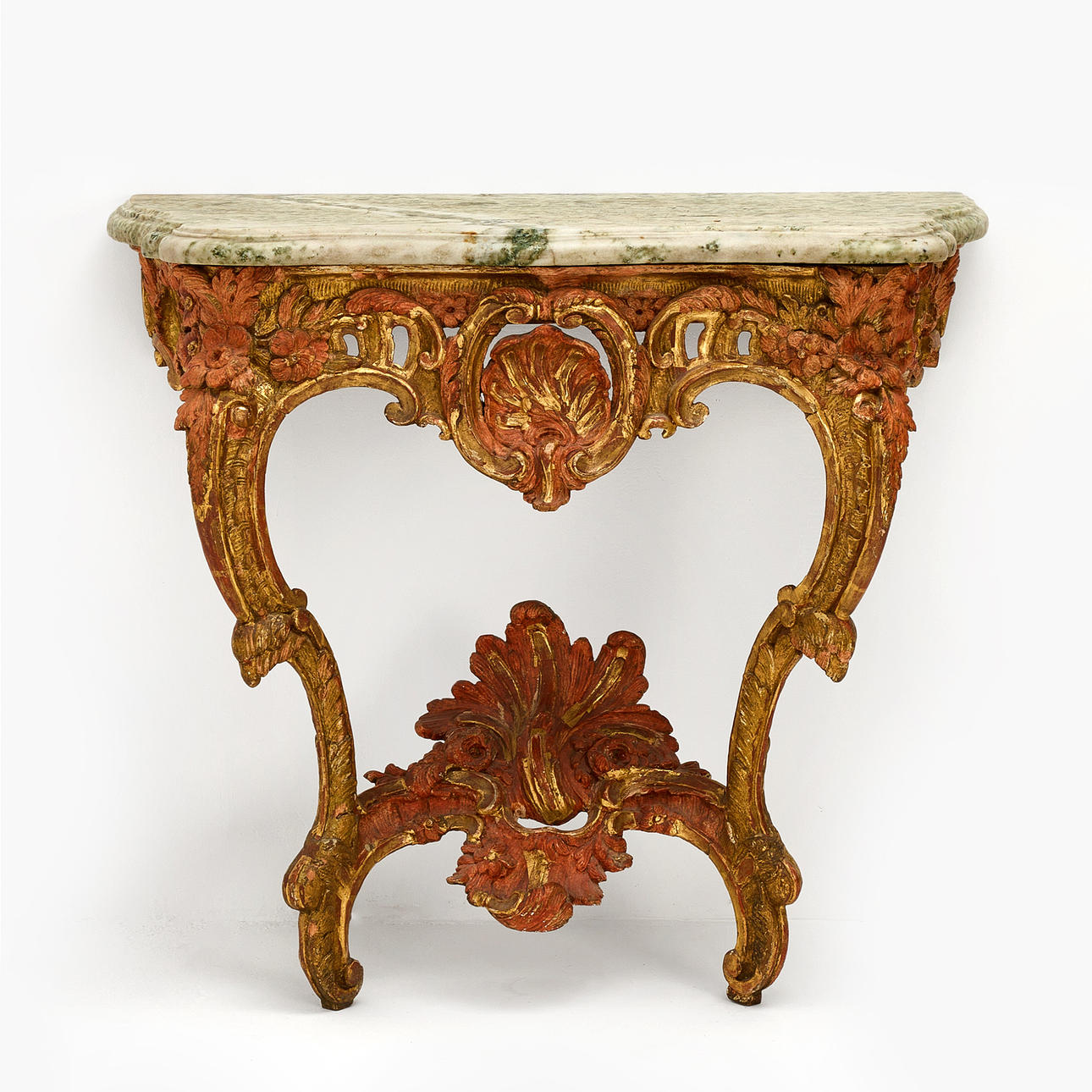 A rococo console table, 18th century.