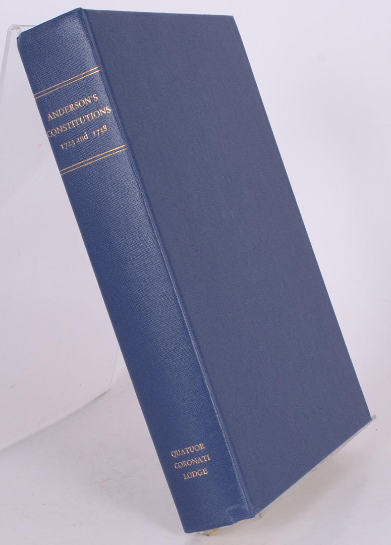 FRIMURERI. Anderssons constitutions 1723 and 1738.