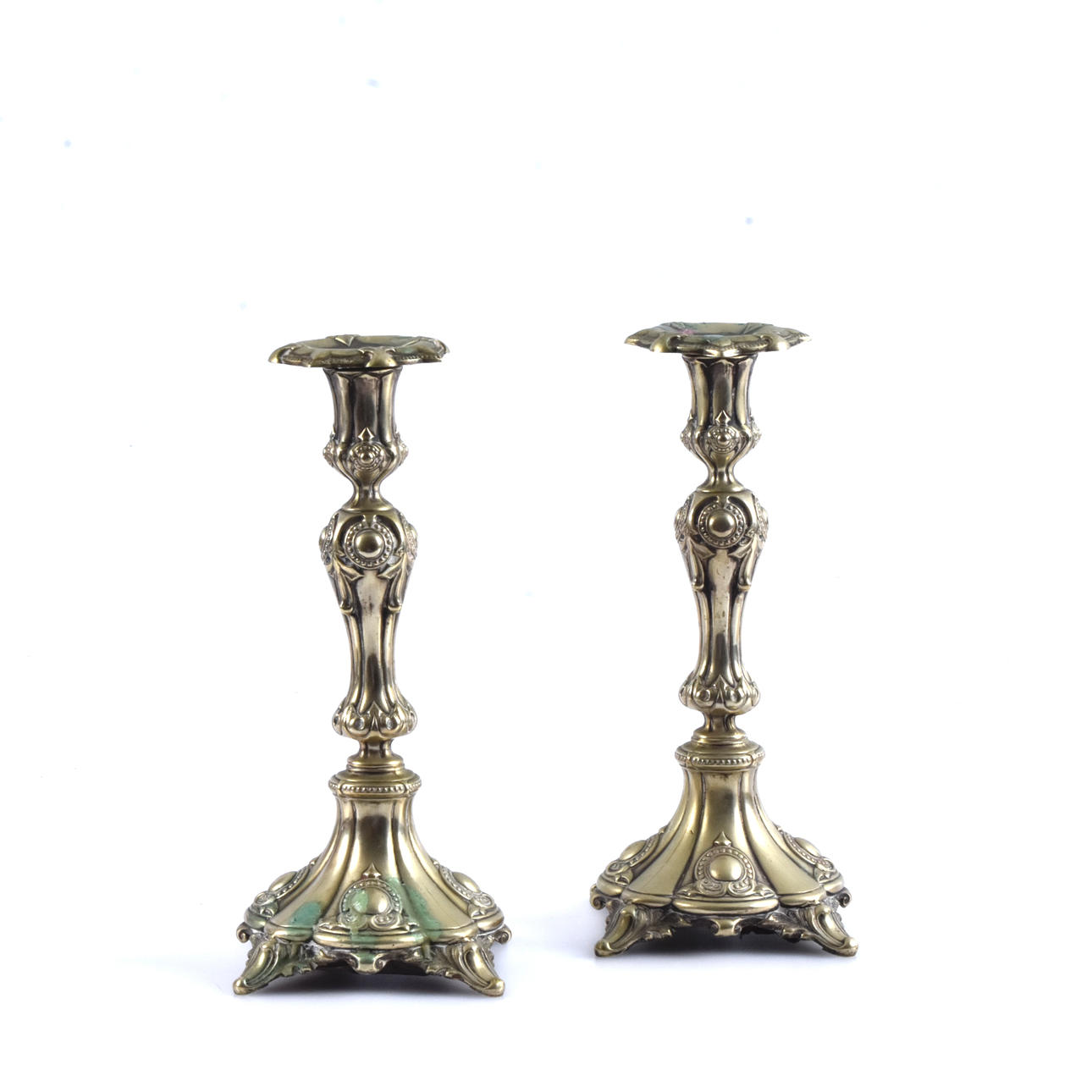 A pair of candlesticks, first half of the 20th century.