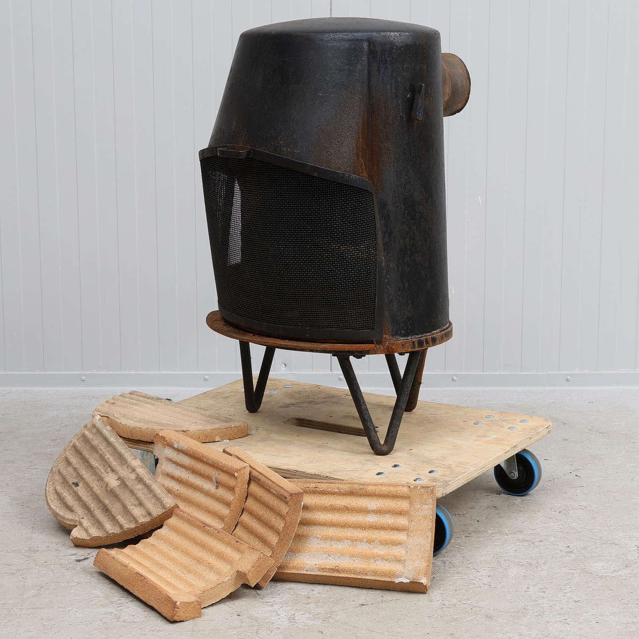 KAMIN, valurautaa, Kockums Kallinge, 1900-luvun alkupuoli.