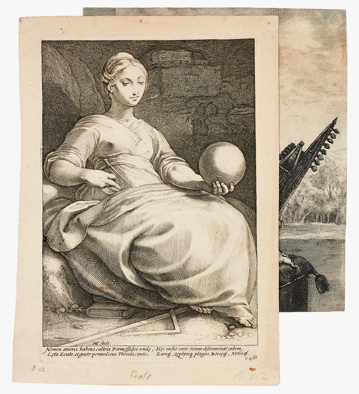 JAN LIEVENS (1607-1674) and HENDRICK GOLTZIUS (1558-1617). 2 pcs, etching and copper engraving.