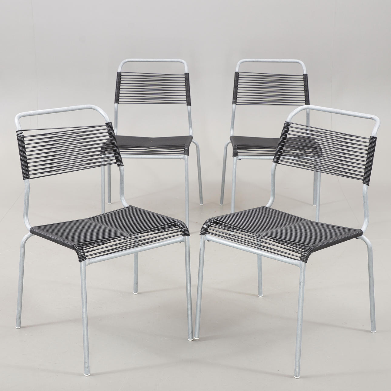 TRÄDGÅRDSSTOLAR, 4 st, stål/plast, Schaffner.