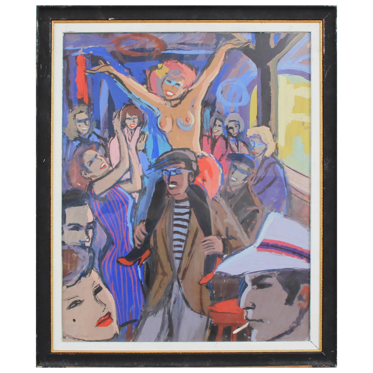 GÖSTA WERNER (1909-1989) MIXED MEDIA, GLAZED, SIGNED.