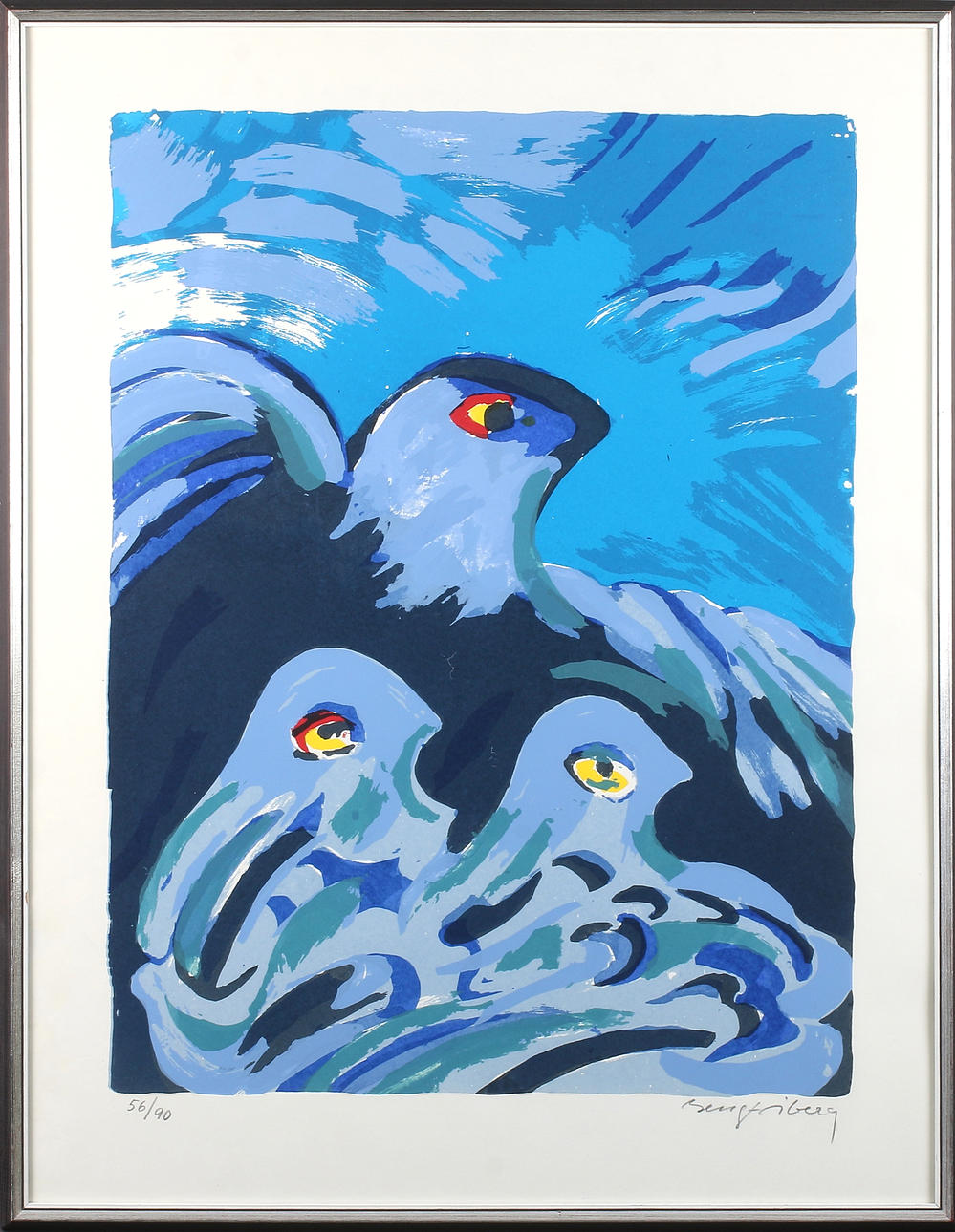 BENGT ÅBERG. Litografi, signerad och numrerad 56/90.