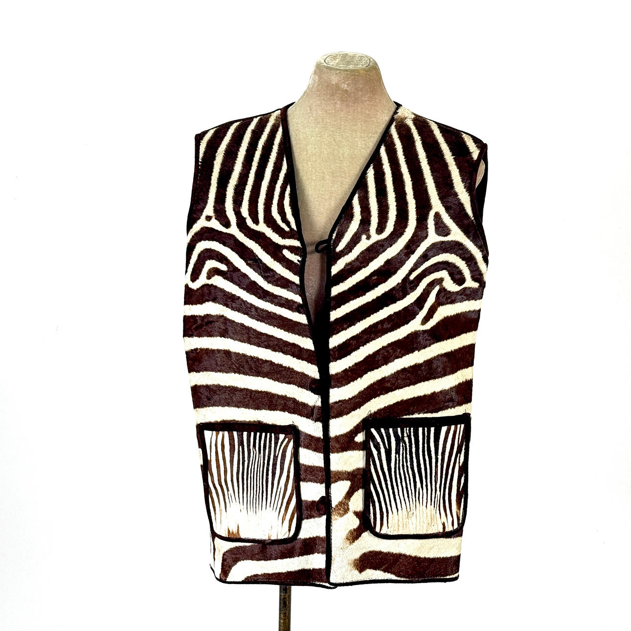 ZEBRA SKIN WAISTCOAT.