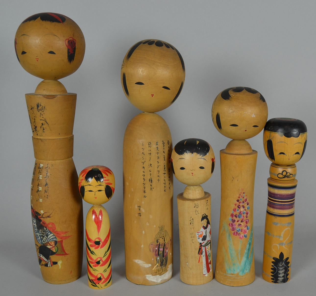 KOKESHI DOCKOR, 6 styck Japan.