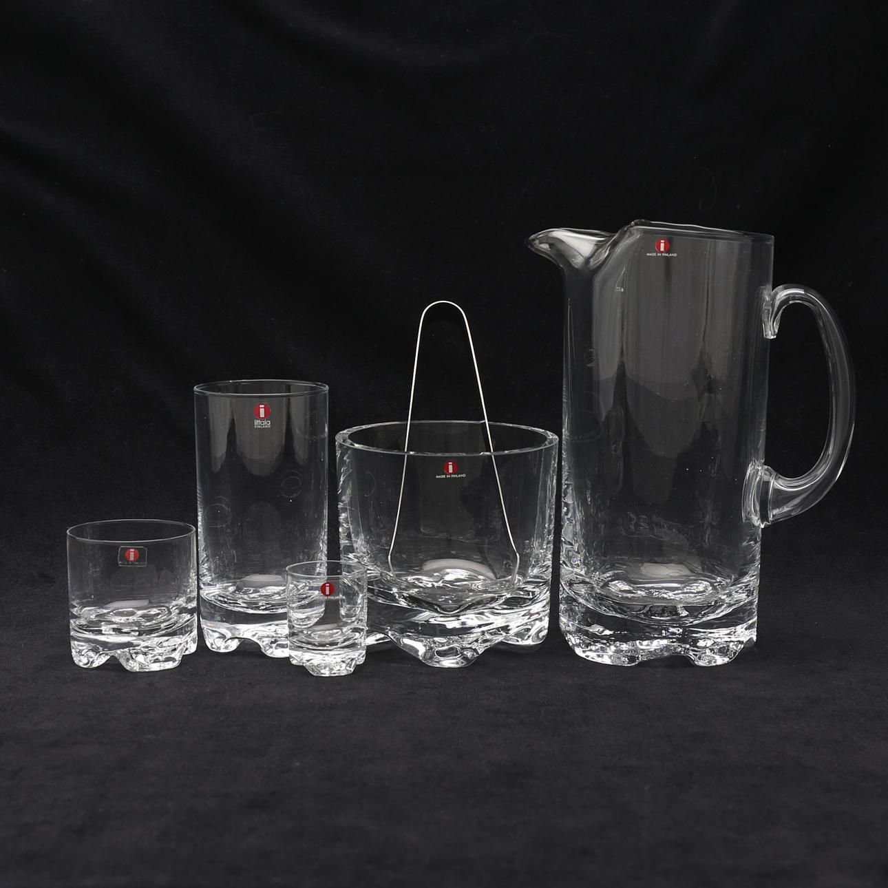 GLASSERVIS, 14 delar, "Gaissa", Iitala, Tapio Wirkkala, Finland.