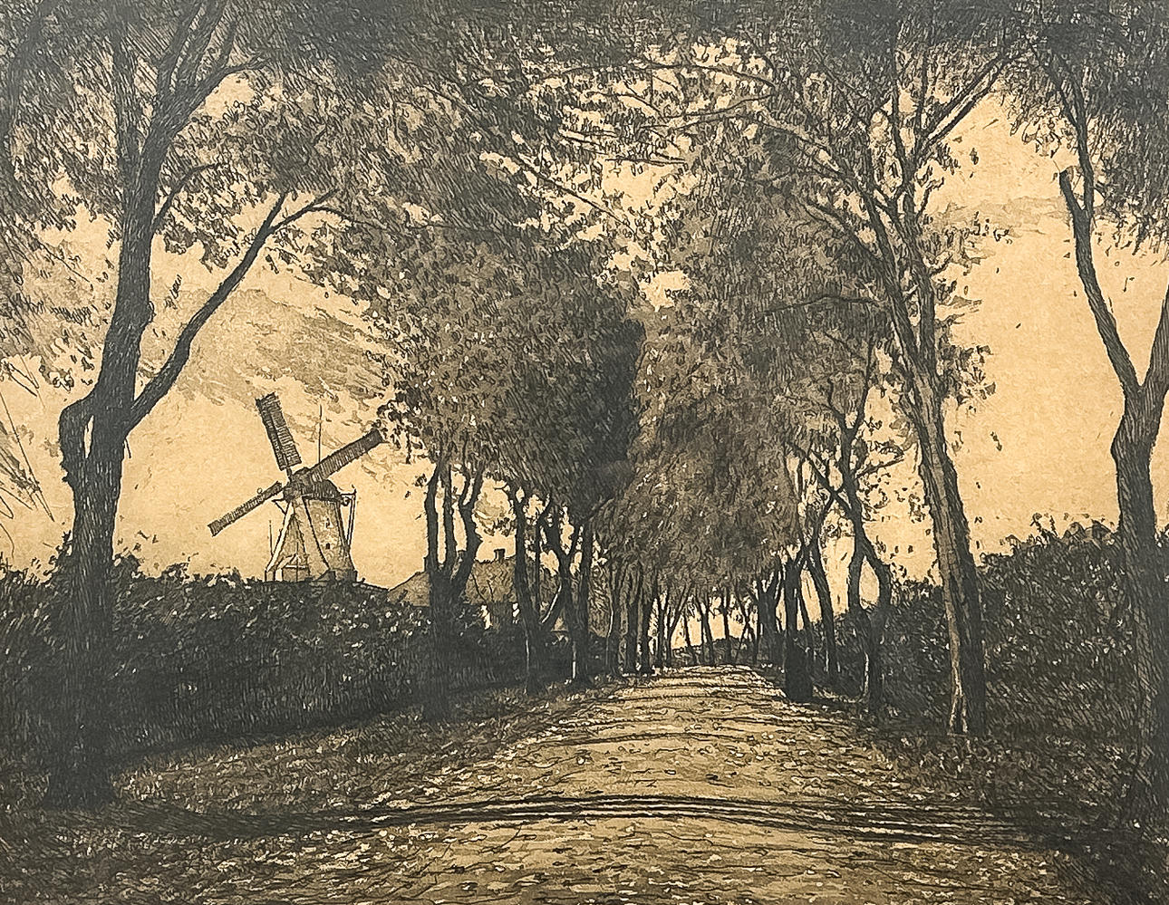 EMIL WESTMAN. ETCHING, “Skåne”, signed, numbered.