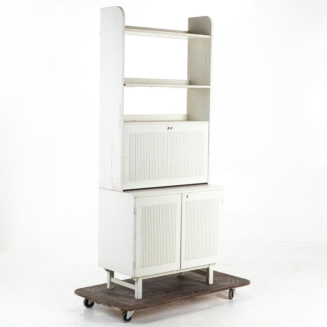 CARL MALMSTEN. Bookcase, white painted, Swedish Fur.